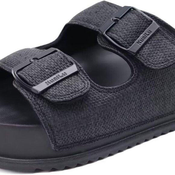 Shoes - Women's Leather Sandals with Arch Support Cushioned Orthopedic Summer Shoes